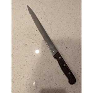 Vintage Victorinox Stainless Steel Carving‎ Knife Rosewood Handle 8" Blade Swiss